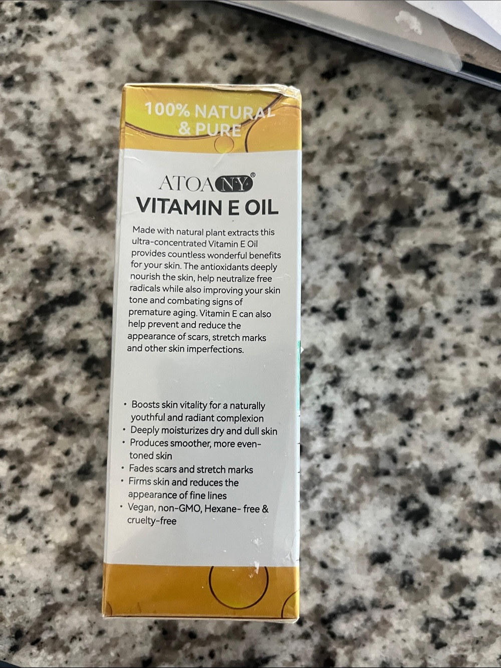 Vitamin E Oil - Nourishing Yellow Face Oil